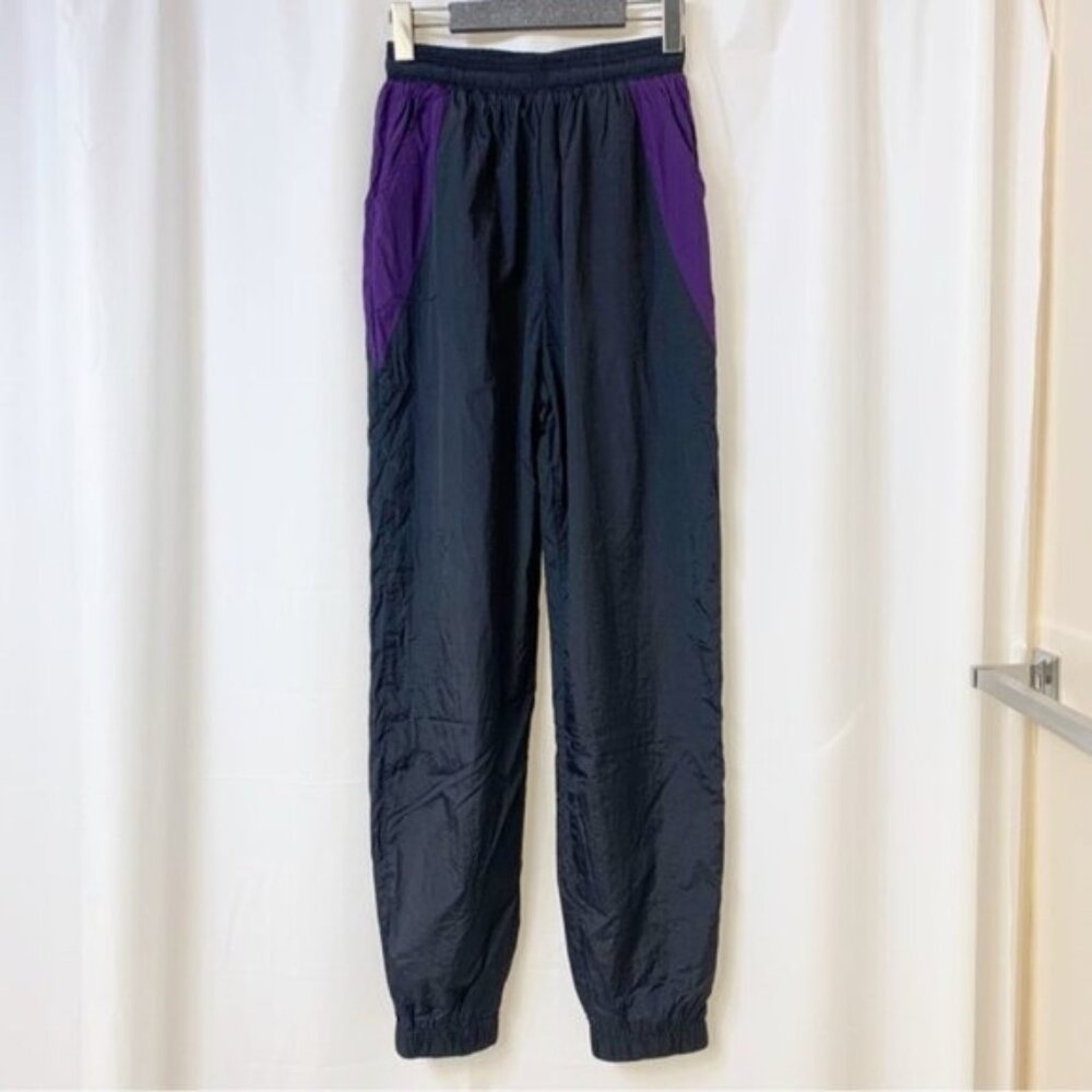 Brunette The Label BTL SPORT The Serena Oversized Track Pant Purple Black XS/S